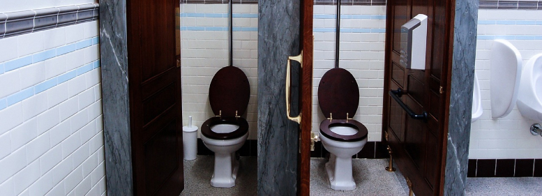Kaks wc-potti eraldi kabiinis.